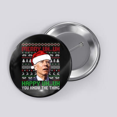 Santa Joe Biden Merry Uh Uh Christmas Ugly Sweater Sweatshirt Button