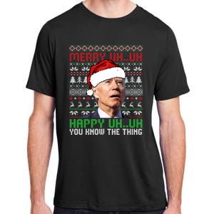 Santa Joe Biden Merry Uh Uh Christmas Ugly Sweater Sweatshirt Adult ChromaSoft Performance T-Shirt