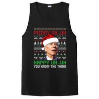 Santa Joe Biden Merry Uh Uh Christmas Ugly Sweater Sweatshirt PosiCharge Competitor Tank