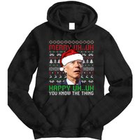 Santa Joe Biden Merry Uh Uh Christmas Ugly Sweater Sweatshirt Tie Dye Hoodie