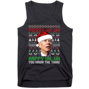 Santa Joe Biden Merry Uh Uh Christmas Ugly Sweater Sweatshirt Tank Top