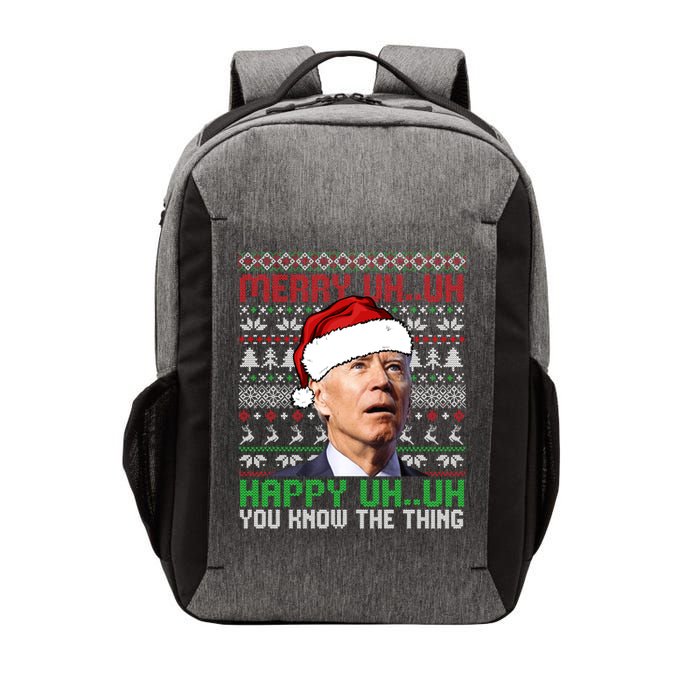 Santa Joe Biden Merry Uh Uh Christmas Ugly Sweater Sweatshirt Vector Backpack