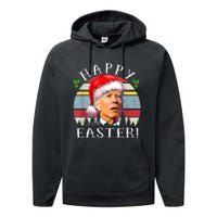 Santa Joe Biden Happy Easter Ugly Christmas Performance Fleece Hoodie