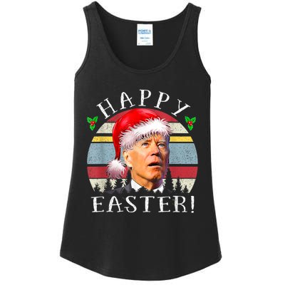 Santa Joe Biden Happy Easter Ugly Christmas Ladies Essential Tank