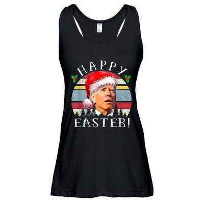 Santa Joe Biden Happy Easter Ugly Christmas Ladies Essential Flowy Tank