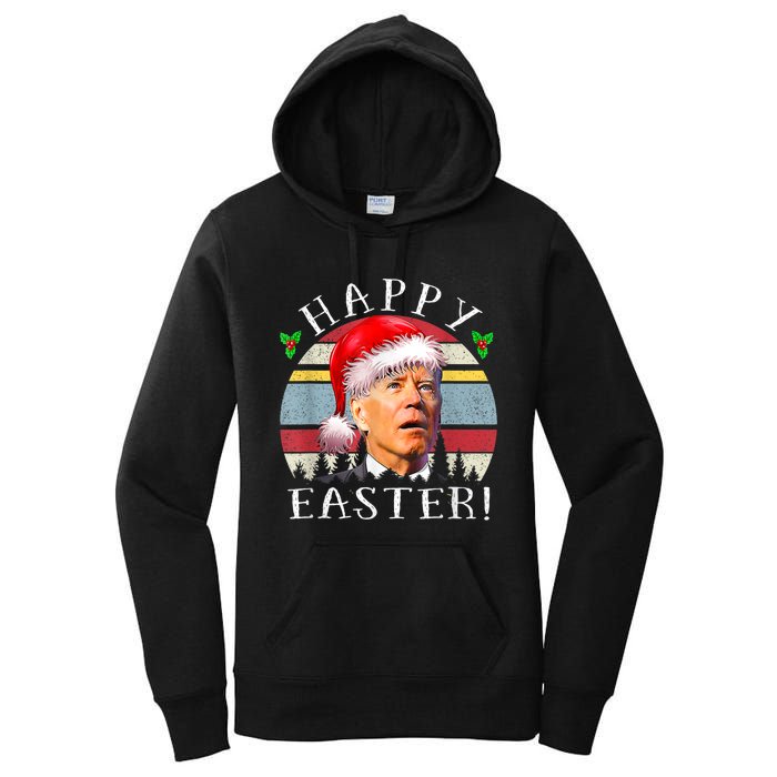 Santa Joe Biden Happy Easter Ugly Christmas Women's Pullover Hoodie