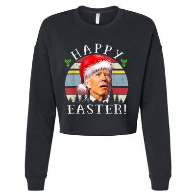 Santa Joe Biden Happy Easter Ugly Christmas Cropped Pullover Crew