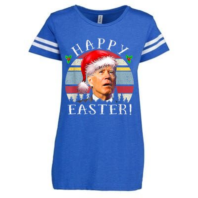 Santa Joe Biden Happy Easter Ugly Christmas Enza Ladies Jersey Football T-Shirt