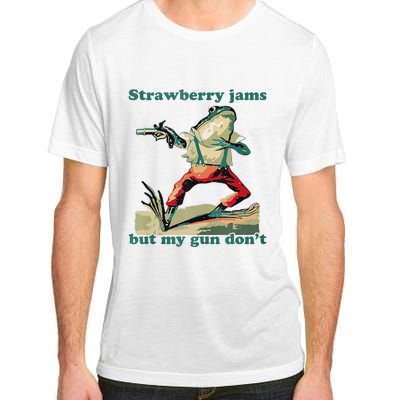 Strawberry Jams But My Gun Dont Silly Frog Adult ChromaSoft Performance T-Shirt