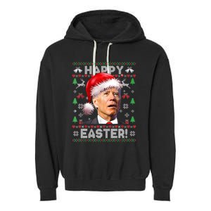 Santa Joe Biden Happy Easter Ugly Christmas Sweater TShirt Garment-Dyed Fleece Hoodie