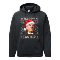 Santa Joe Biden Happy Easter Ugly Christmas Sweater TShirt Performance Fleece Hoodie