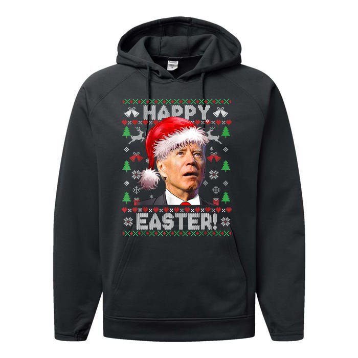 Santa Joe Biden Happy Easter Ugly Christmas Sweater TShirt Performance Fleece Hoodie