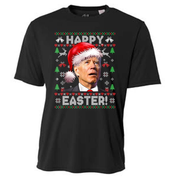 Santa Joe Biden Happy Easter Ugly Christmas Sweater TShirt Cooling Performance Crew T-Shirt