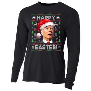 Santa Joe Biden Happy Easter Ugly Christmas Sweater TShirt Cooling Performance Long Sleeve Crew