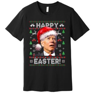 Santa Joe Biden Happy Easter Ugly Christmas Sweater TShirt Premium T-Shirt