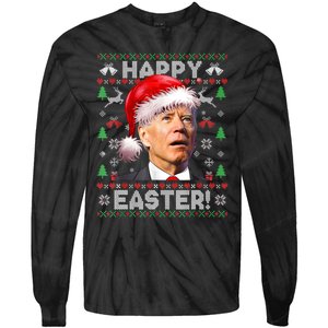 Santa Joe Biden Happy Easter Ugly Christmas Sweater TShirt Tie-Dye Long Sleeve Shirt