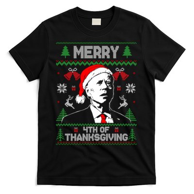 Santa Joe Biden Merry Thanksgiving Ugly Christmas Sweater Sweatshirt T-Shirt
