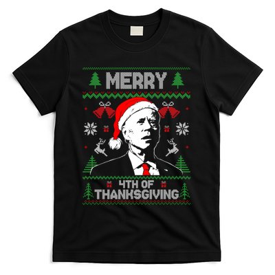 Santa Joe Biden Merry Thanksgiving Ugly Christmas Sweater Sweatshirt T-Shirt