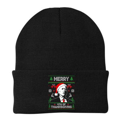 Santa Joe Biden Merry Thanksgiving Ugly Christmas Sweater Sweatshirt Beanie