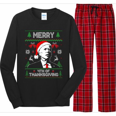 Santa Joe Biden Merry Thanksgiving Ugly Christmas Sweater Sweatshirt Long Sleeve Pajama Set