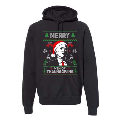 Santa Joe Biden Merry Thanksgiving Ugly Christmas Sweater Sweatshirt Premium Hoodie