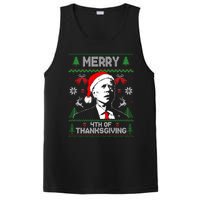 Santa Joe Biden Merry Thanksgiving Ugly Christmas Sweater Sweatshirt PosiCharge Competitor Tank