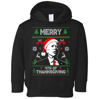 Santa Joe Biden Merry Thanksgiving Ugly Christmas Sweater Sweatshirt Toddler Hoodie