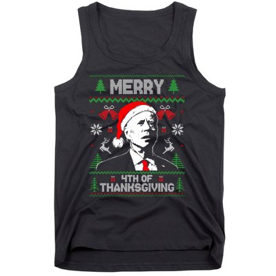 Santa Joe Biden Merry Thanksgiving Ugly Christmas Sweater Sweatshirt Tank Top