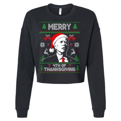 Santa Joe Biden Merry Thanksgiving Ugly Christmas Sweater Sweatshirt Cropped Pullover Crew