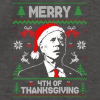 Santa Joe Biden Merry Thanksgiving Ugly Christmas Sweater Sweatshirt Vector Backpack