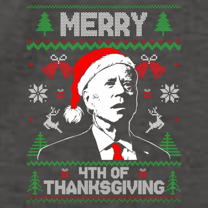 Santa Joe Biden Merry Thanksgiving Ugly Christmas Sweater Sweatshirt Vector Backpack