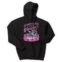 Strawberry Jams But My Dont Funny Raccoon Kids Hoodie