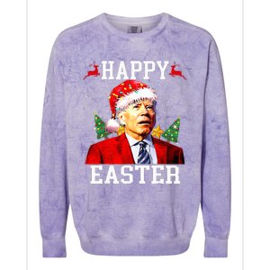 Santa Joe Biden Happy Easter Ugly Christmas Colorblast Crewneck Sweatshirt