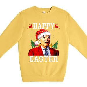 Santa Joe Biden Happy Easter Ugly Christmas Premium Crewneck Sweatshirt