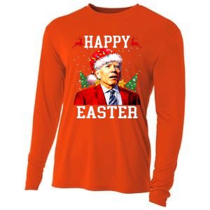 Santa Joe Biden Happy Easter Ugly Christmas Cooling Performance Long Sleeve Crew