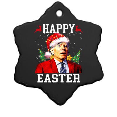 Santa Joe Biden Happy Easter Ugly Christmas Ceramic Star Ornament