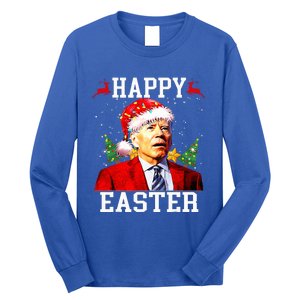 Santa Joe Biden Happy Easter Ugly Christmas Long Sleeve Shirt