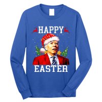 Santa Joe Biden Happy Easter Ugly Christmas Long Sleeve Shirt