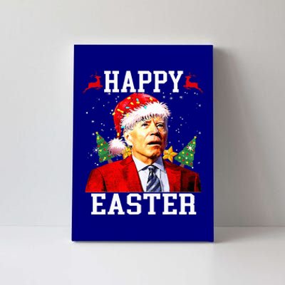 Santa Joe Biden Happy Easter Ugly Christmas Canvas