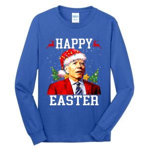 Santa Joe Biden Happy Easter Ugly Christmas Tall Long Sleeve T-Shirt