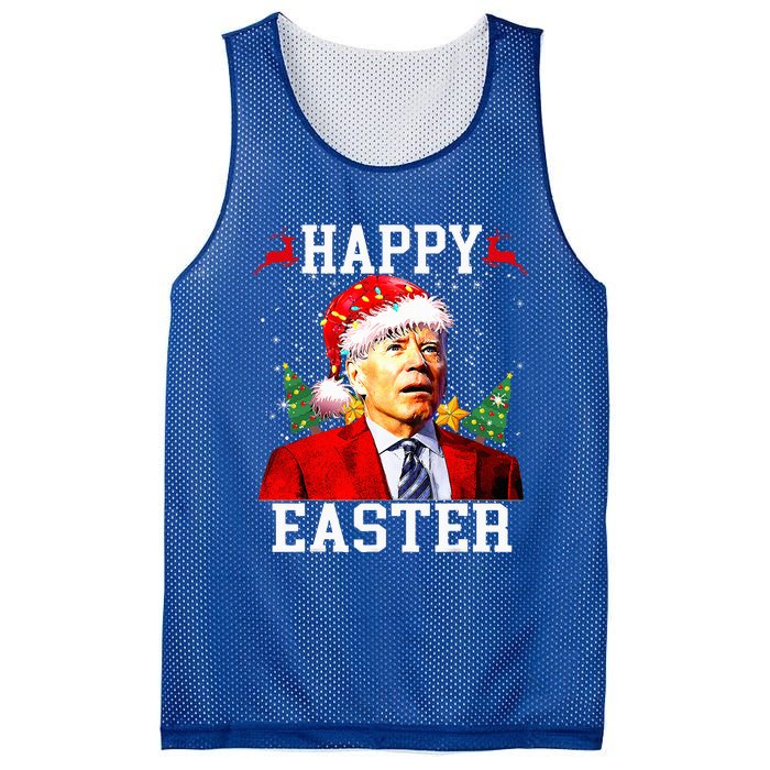 Santa Joe Biden Happy Easter Ugly Christmas Mesh Reversible Basketball Jersey Tank