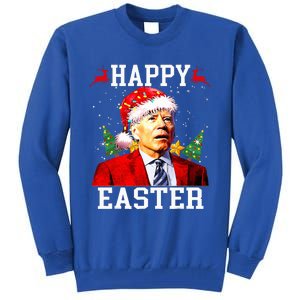 Santa Joe Biden Happy Easter Ugly Christmas Tall Sweatshirt