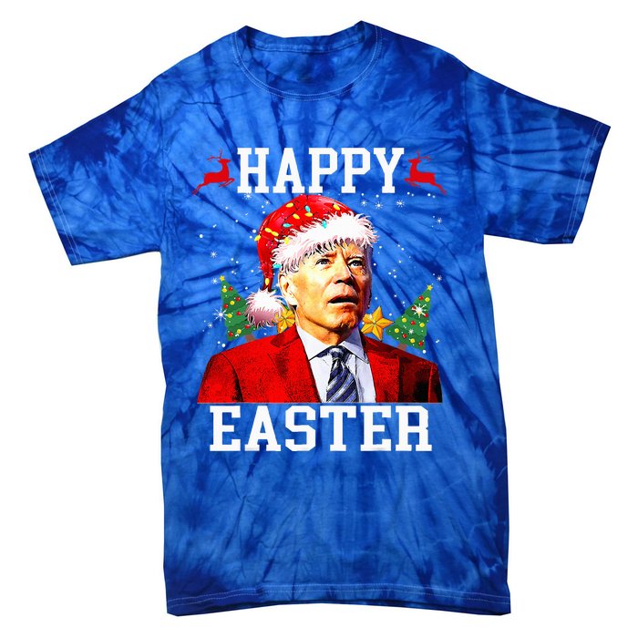 Santa Joe Biden Happy Easter Ugly Christmas Tie-Dye T-Shirt