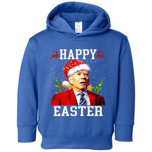 Santa Joe Biden Happy Easter Ugly Christmas Toddler Hoodie