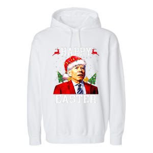 Santa Joe Biden Happy Easter Ugly Christmas Garment-Dyed Fleece Hoodie