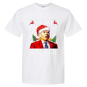 Santa Joe Biden Happy Easter Ugly Christmas Garment-Dyed Heavyweight T-Shirt