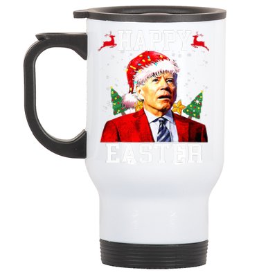 Santa Joe Biden Happy Easter Ugly Christmas Stainless Steel Travel Mug