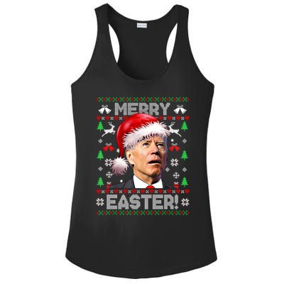 Santa Joe Biden Happy Easter Ugly Christmas Sweater Gift Ladies PosiCharge Competitor Racerback Tank