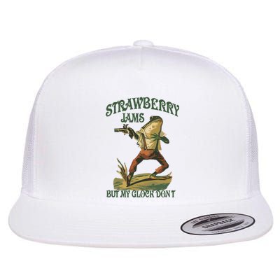 Strawberry Jams But My G.L.O.C.K Dont Flat Bill Trucker Hat