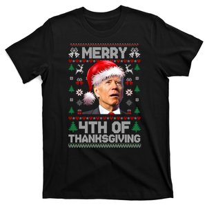 Santa Joe Biden Merry Thanksgiving Ugly Christmas Sweater T-Shirt